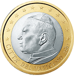 1 Euro Città del Vaticano Giovanni Paolo II dritto