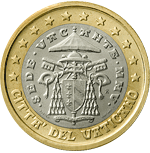 1 Euro Vatican City Sede Vacante 2005 obverse