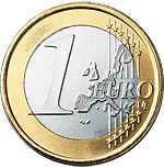 1 Euro Germany 1st type reverse