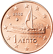 1 eurocent Grecia dritto