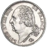 1 Franco Regno Luigi XVIII dritto