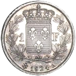 1 Franco Regno Luigi XVIII verso
