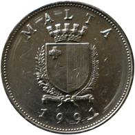 1 Lira Malta terza serie dritto