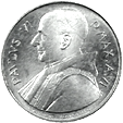 1 Lira Città del Vaticano Paolo VI tipo IV dritto