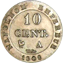 10 centesimi Primo Impero verso