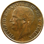 10 centesimi Regno Italia Vittorio Emanuele III Ape dritto
