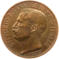 10 centesimi Regno Italia Vittorio Emanuele III Unità Italia dritto