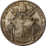 10 centesimi Città del Vaticano Pio XII tipo I dritto