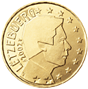 10 eurocent Lussemburgo dritto