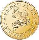 10 eurocent Monaco Principe Ranieri dritto