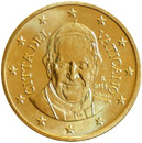 10 eurocent Città del Vaticano Francesco dritto