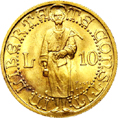 10 Lire San Marino 1925 verso