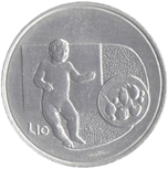 10 Lire San Marino 1976 verso