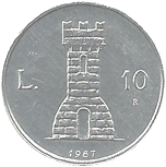 10 Lire San Marino 1987 verso
