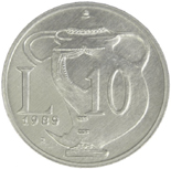 10 Lire San Marino 1989 verso