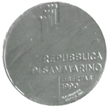 10 Lire San Marino 1990 dritto