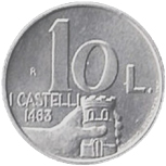 10 Lire San Marino 1991 verso