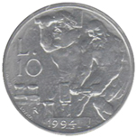 10 Lire San Marino 1994 verso