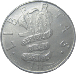 10 Lire San Marino 1995 dritto