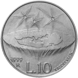 10 Lire San Marino 1999 verso