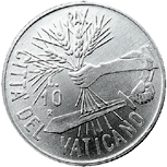 10 Lire Città del Vaticano Giovanni Paolo II 1984 verso