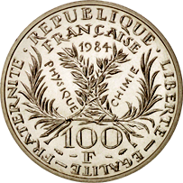 100 Franchi Quinta Repubblica Marie Curie verso