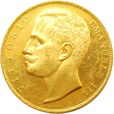 100 Lire Regno Italia Vittorio Emanuele III Aquila sabauda dritto