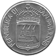 100 Lire San Marino 1973 dritto