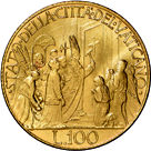 100 Lire Città del Vaticano Pio XII tipo III verso