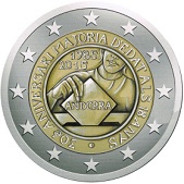 2 Euro Commemorative coin Andorra 2015 - 30th anniversary of the Coming of Age to the people turning 18 years old