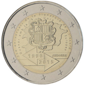 2 Euro Commemorative coin Andorra 2015 - 25th anniversary of the Customs Agreement with the European Union