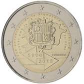 2 Euro Commemorativo Andorra 2015 Accordo doganale