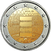 2 Euro Commemorative coin Andorra 2017 - 100 years of the anthem of Andorra