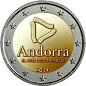 2 Euro Commemorativo Andorra 2017 - Paese dei Pirenei
