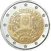 2 Euro Commemorative coin Andorra 2019 - 600 years of Consell de la Terra