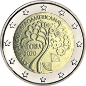 2 Euro Commemorative coin Andorra 2020 - 27th Ibero-American Summit in Andorra