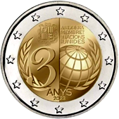 2 Euro Commemorative coin Andorra 2023 - Anniversary of Andorra's accession to the UN