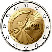 2 Euro Commemorative coin Andorra 2023 - Summer Solstice Celebration