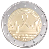 2 Euro Commemorativo Belgio 2024 - Lotta contro il cancro