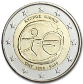 2 Euro Commemorativo Cipro 2009