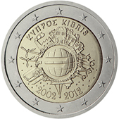 2 Euro Commemorativo Cipro 2012