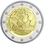 2 Euro Commemorativo Cipro 2023 - Anniversario Banca centrale di Cipro