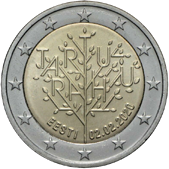 2 Euro commemorative coin Estonia 2020 - 100th anniversary of the Treaty of Tartu