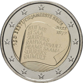2 Euro Commemorativo Estonia 2022 - Anniversario Società letteraria estone