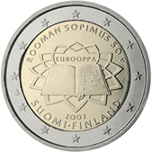 2 Euro Commemorativo Finlandia 2007 - Anniversario Trattati di Roma