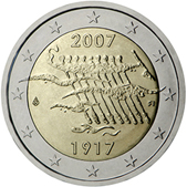 2 Euro Commemorativo Finlandia 2007 - Anniversario Indipendenza Finlandia