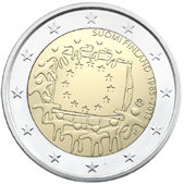 2 Euro Commemorativo Finlandia 2015 - Bandiera europea