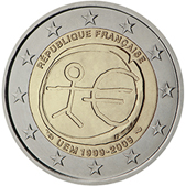 2 Euro Commemorativo Francia 2009