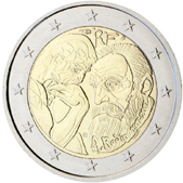 2 Euro Commemorative coin France 2017 - 100 years since the death of Auguste Rodin