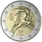 2 Euro Commemorative coin France 2021 - Paris Olympics 2024: the race